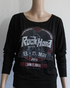 Metal Attack Merch Shop - Rock Hard Festival 2019 - Girlie Shirt Skull Spitze Langarm